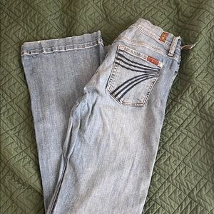 7 For All Mankind Light Blue Boot Cut Jeans